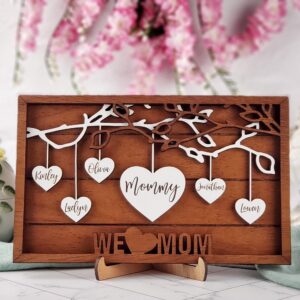 Hanging Heart Family Tree Frame